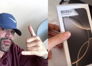 Milionário Gusttavo Lima ganha iPhone de fã de 11 mil reais iphonee