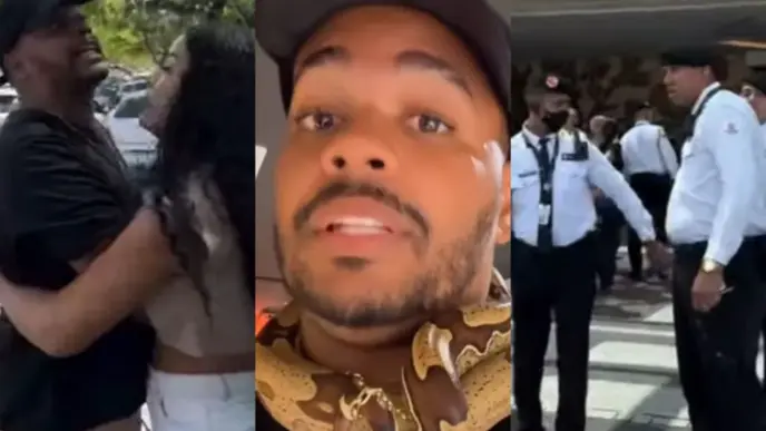 Influenciador é expulso de shopping no Recife após levar cobra de estimação