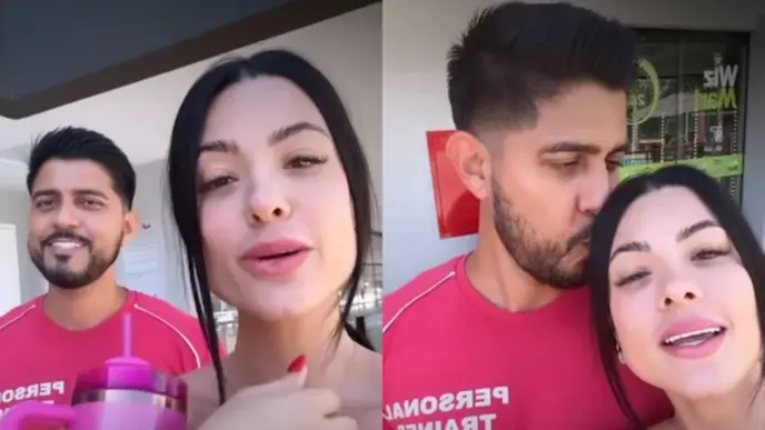 Rayane Figliuzzi, namorada de Belo, se declarou ao personal trainer nas redes e levantou suspeitas entre internautas. Veja o que ela disse e a reação da web.