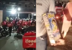 Cliente Agride Entregador e Motoboys Fazem Protesto com Rojões; Vídeo Mostra Confusão auto-upload-2749732 (1) (1)