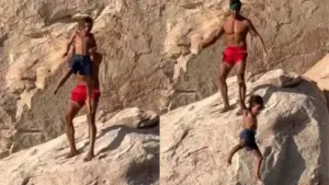 Pai influencer joga filho de 7 anos de penhasco e causa revolta nas redes sociais - VEJA VÍDEO 476252178-influenciador-empurra-filho.png (1)